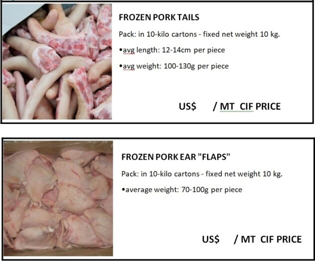 Queue et ris de porc