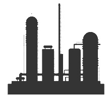 Dessin illustrant une raffinerie d'hydrocarbure proposant des transaction sans prépaiement